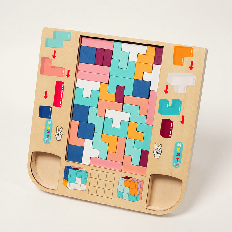 Wooden Brain Game Bundle, Three Logic Games Set