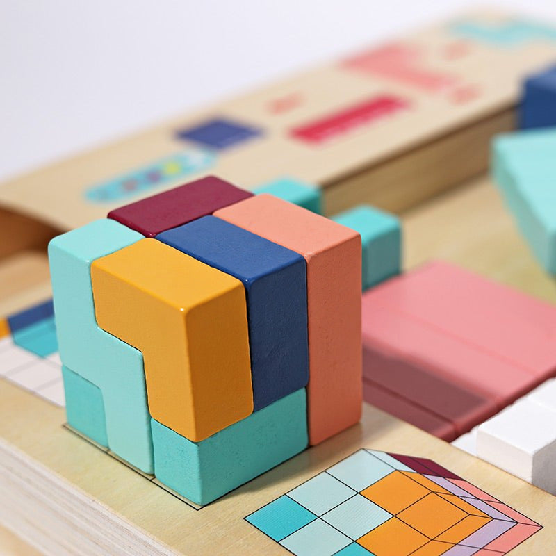 Wooden Brain Game Bundle, Three Logic Games Set