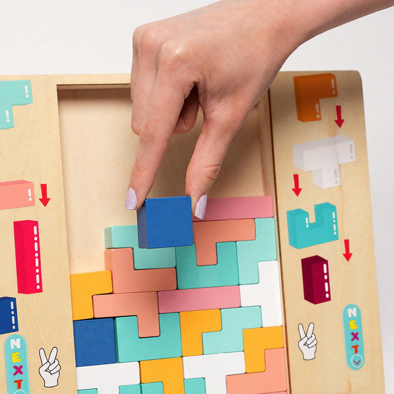 Wooden Brain Game Bundle, Three Logic Games Set