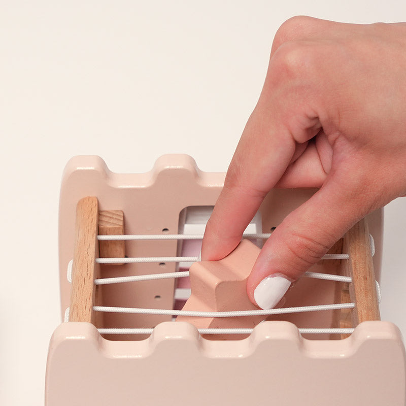Wooden Castle Activity Toy with Xylophone and Shape Sorter