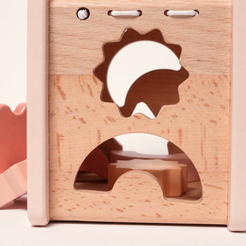 Wooden Castle Activity Toy with Xylophone and Shape Sorter