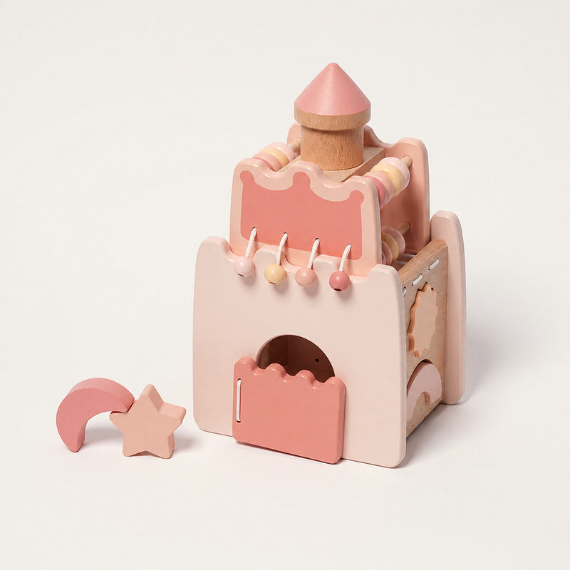 Wooden Castle Activity Toy with Xylophone and Shape Sorter