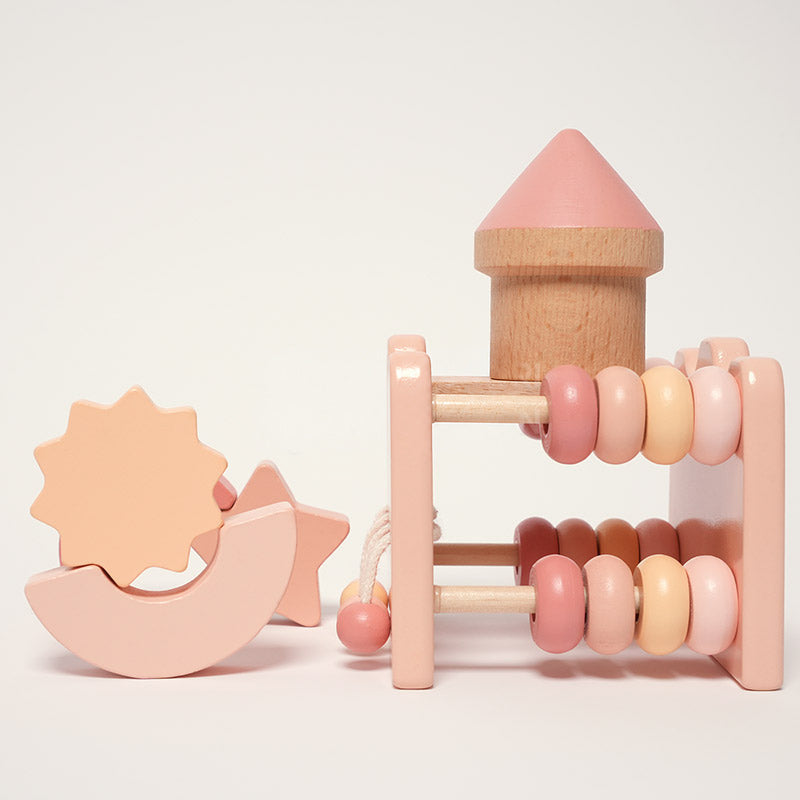 Wooden Castle Activity Toy with Xylophone and Shape Sorter