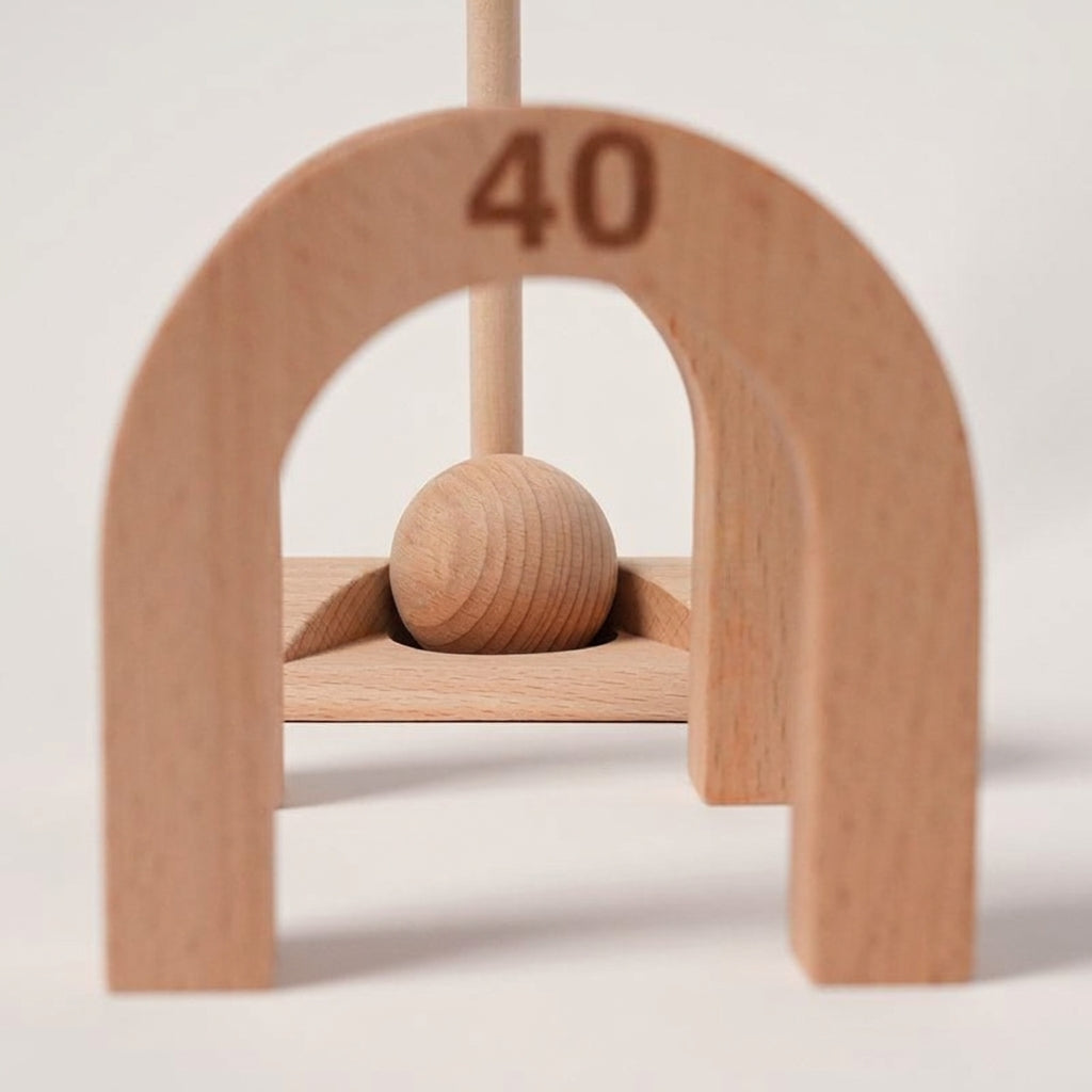 Wooden Croquet Set for Kids with 6 Scoring Arches