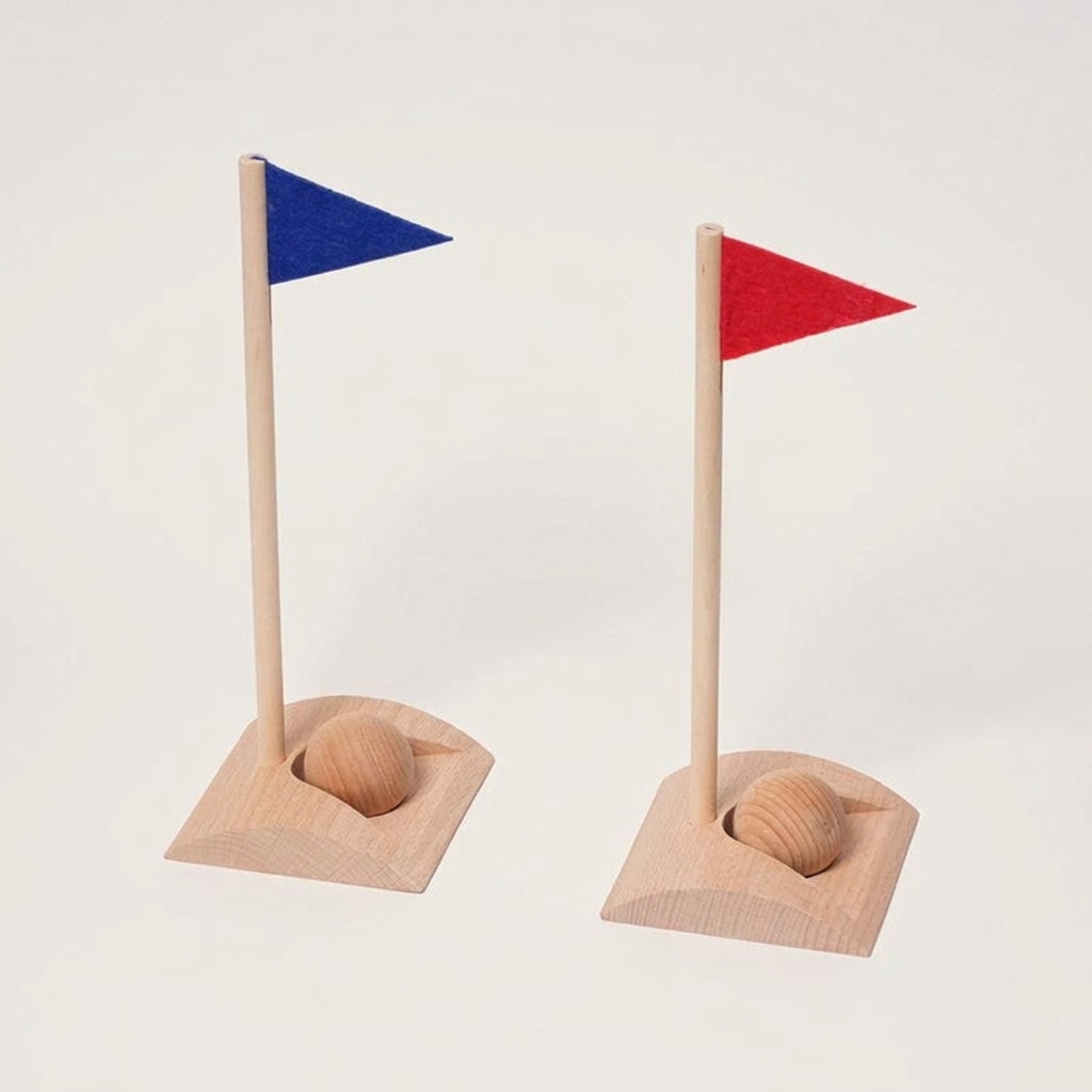 Wooden Croquet Set for Kids with 6 Scoring Arches