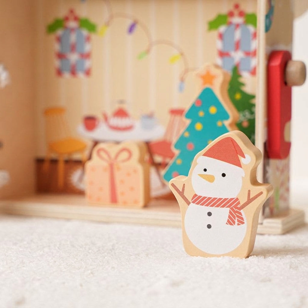 Wooden Nativity Set with 20 Hand-Painted Figures