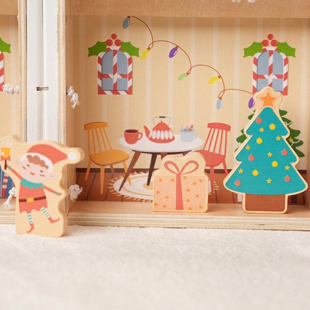 Wooden Nativity Set with 20 Hand-Painted Figures