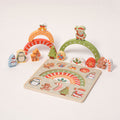 Wooden Shape Puzzle with Christmas Theme, 14-Piece Set