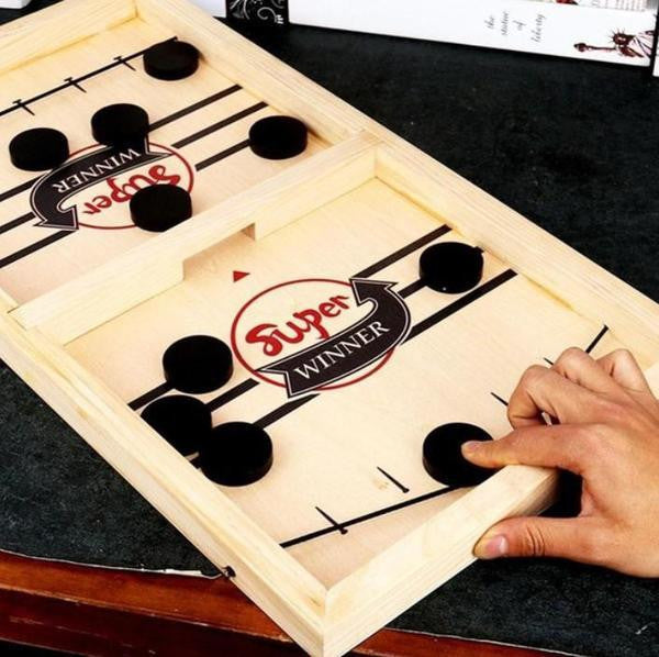 Wooden Slingshot Game with Elastic for Two Players