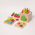 Wooden Sorting Toy, 6-in-1 Activity Box with Shapes