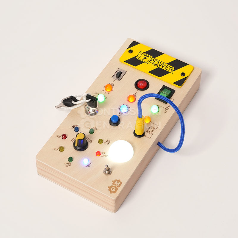Sensory Busy Board with Switches, Buttons and Lights