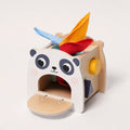 Wooden Tissue Box Toy with Panda Design and Shapes