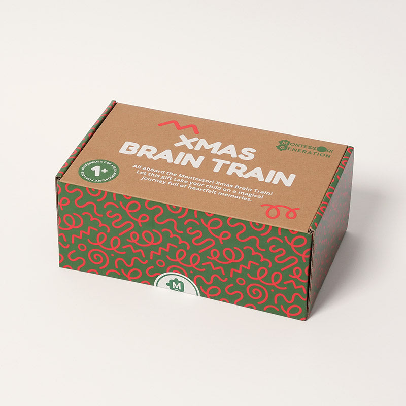 Wooden Christmas Train with Stacking Blocks and Festive Characters