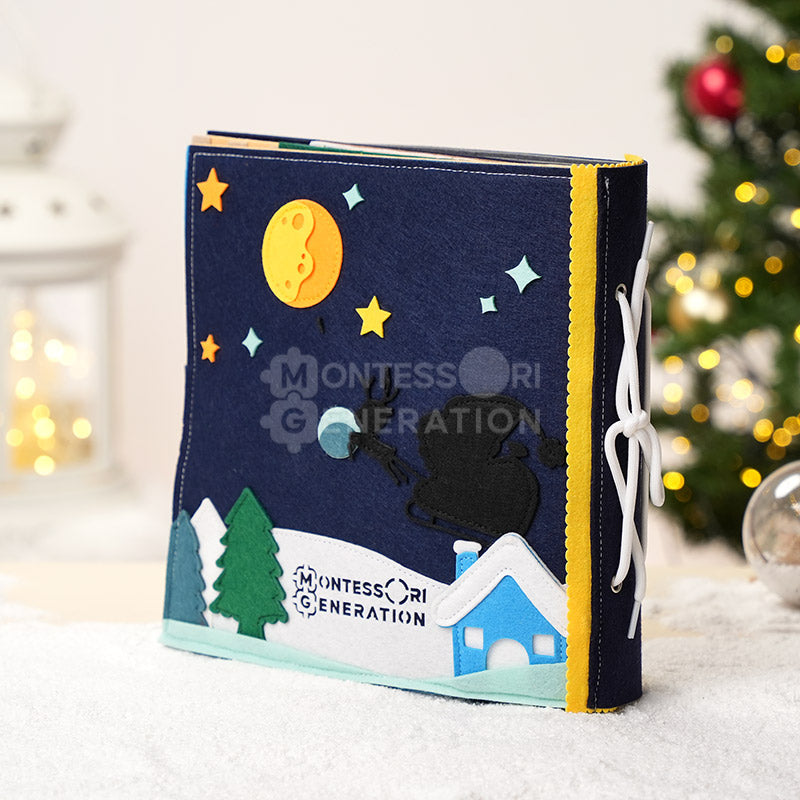 Christmas Quiet Book with Interactive Felt Pages